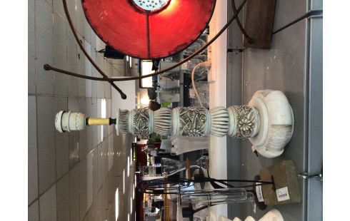 PIED DE LAMPE MARBRE BLANC