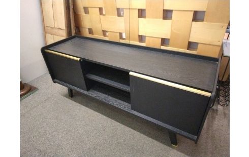 MEUBLE TV NOIR ET DORE