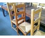 LOT DE 7 CHAISES PAILLES EN L'ETAT