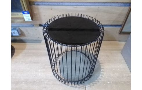 TABLE BASSE RONDE MÉTAL NOIR