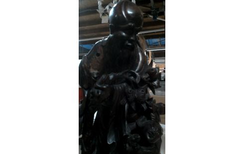 STATUE CHINOIS BOIS DE ROSE CHINOIS