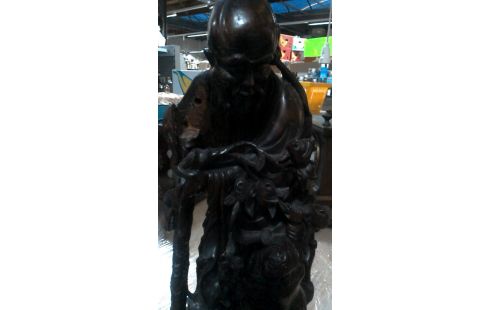 STATUE CHINOIS BOIS DE ROSE CHINOIS