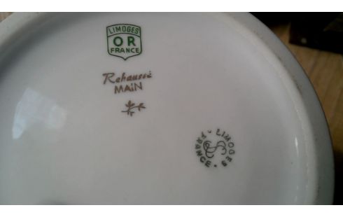 JARRÓN CON TAPA LIMOGES BLANCA PORCELANA FLOR