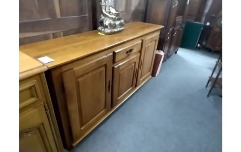 BAHUT BAS 3 PORTES 1 TIROIR CHENE