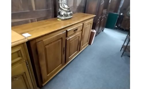 BAHUT BAS 3 PORTES 1 TIROIR CHENE