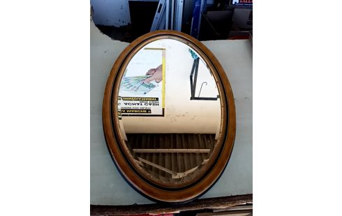 MIROIR BOIS OVALE