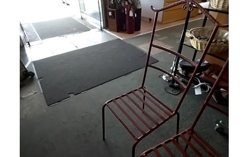 CHAISE FER FORGÉ ROUGE