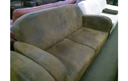 CANAPE 2P TISSU MARRON