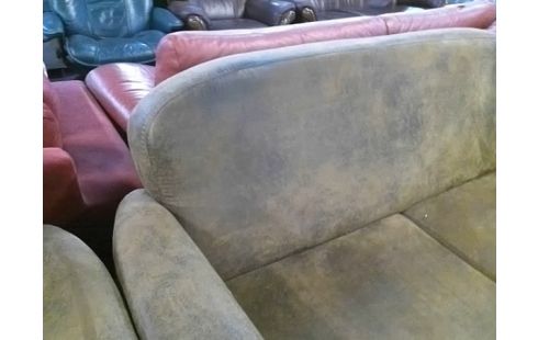 CANAPE 2P TISSU MARRON