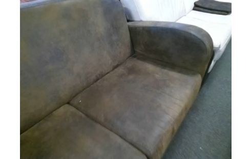 CANAPE 2P TISSU MARRON