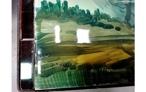 TABLE BASSE CARRELEE VINTAGE