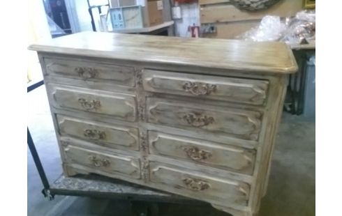 COMMODE 8 TIROIRS PATINEE