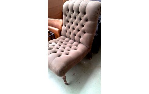 FAUTEUIL VERTE BRUN TISSU