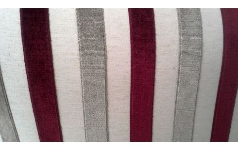 FAUTEUIL RAYE BEIGE ROUGE CAFE