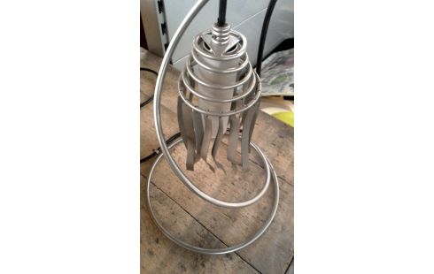 TAFELLAMP DESIGN GRIJS METAAL