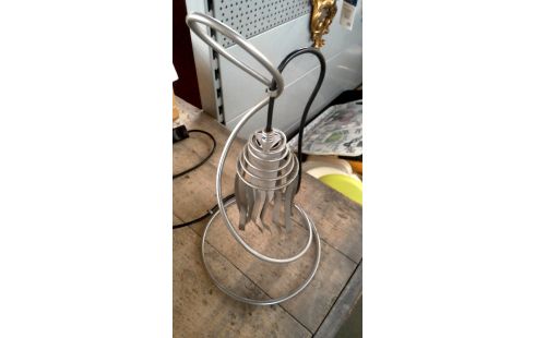 TAFELLAMP DESIGN GRIJS METAAL