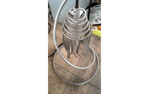 TAFELLAMP DESIGN GRIJS METAAL