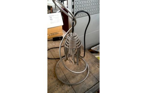 TAFELLAMP DESIGN GRIJS METAAL