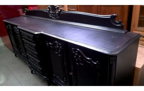 DRESSOIR ZWART STIJL LOUIS XV 4 DEUREN 5L