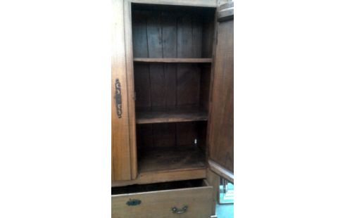 KLEERKAST TEAK 2 DEUREN 1 LADE