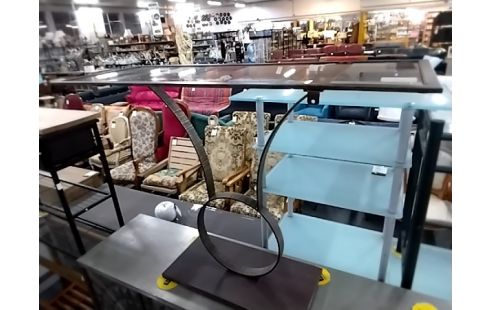 CONSOLE METAL ET VERRE