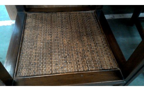 BIJZETTAFEL VIERKANT HOUT ROTAN