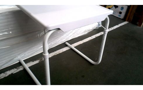 TISCH, , BETT WEISS METALL PVC KLAPPBAR