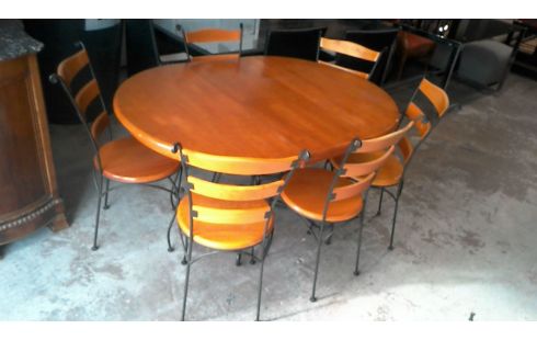 TABLE + 6 CHAISES BOIS