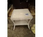 TABLE BASSE ROTIN CARRELAGES BLANCHE