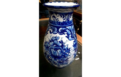 VASE BLANCHE BLEUE