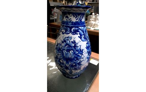 VASE BLANCHE BLEUE