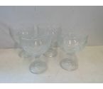 LOT DE 4 COUPES A GLACE EN VERRE