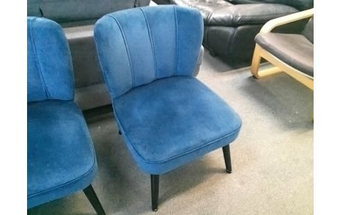 FAUTEUIL VELOUR BLEU