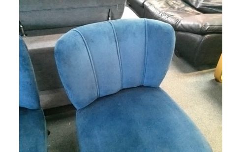 FAUTEUIL VELOUR BLEU