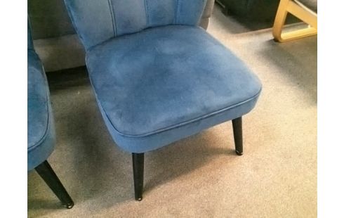 FAUTEUIL VELOUR BLEU