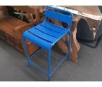 CHAISE HAUTE METAL BLEUE