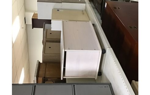 COFFRE SUR ROULETTE BLANC