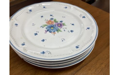 ASSIETTE PROVINCIAL BLEUE lot de 4