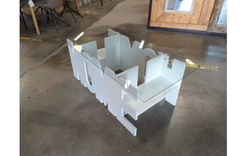 TABLE BASSE PLATEAU VERRE HOME