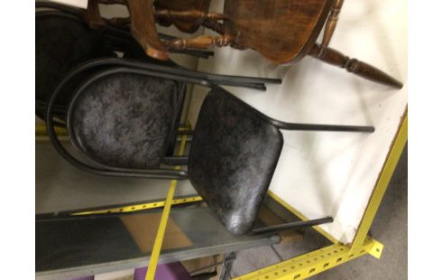 CHAISE DE CUISINE NOIR LOOK METAL LOT DE 4