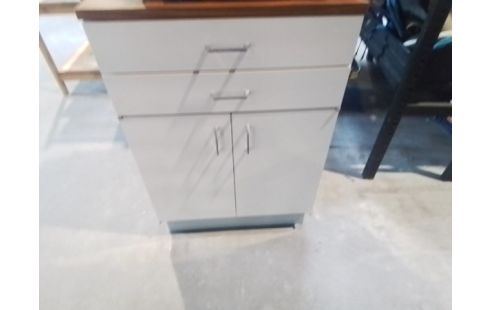 MEUBLE SALLE DE BAINS BLANC 2 P 2 T