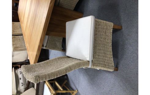 CHAISE PIED TECK BANANIER LOT DE 6