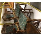 CHAISE CHENE MOYEN VERT LOT DE 4
