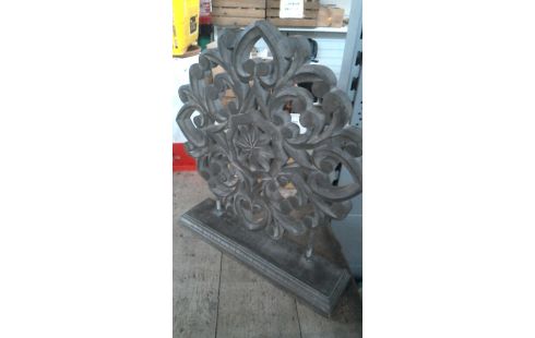 OBJETO DECORACIÓN GRIS LACADO