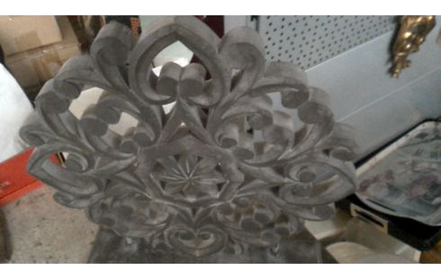 OBJETO DECORACIÓN GRIS LACADO