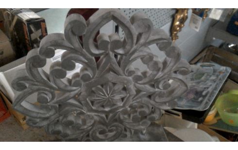 OBJETO DECORACIÓN GRIS LACADO