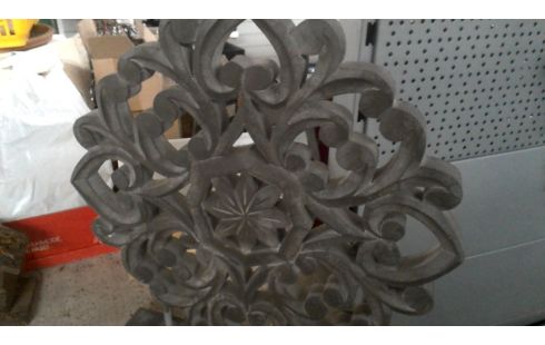 OBJETO DECORACIÓN GRIS LACADO