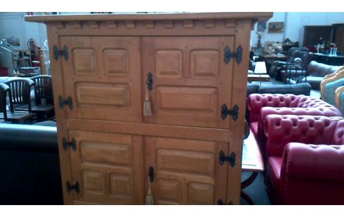 ARMARIO., , BAR RÚSTICO MACIZO ROBLE 4 PUERTAS