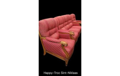 WOHNZIMMER, , TV-SESSEL ROT STOFF