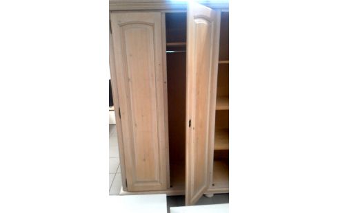 KLEIDERSCHRANK 1 KIEFER BLEIWEISS 5 TÜREN, , SPIEGEL